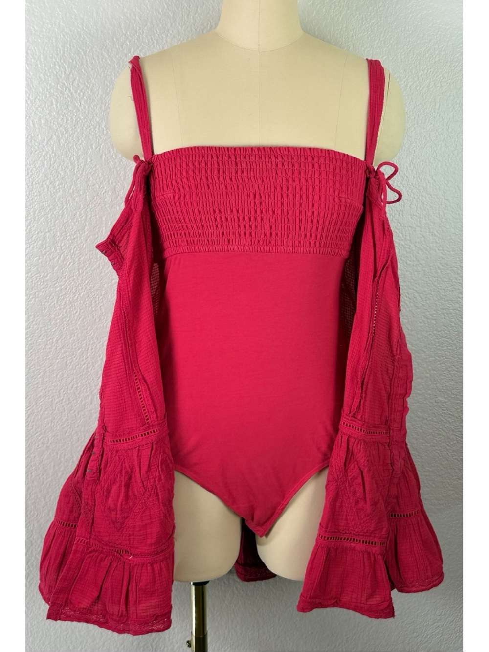 Free People Intimately Break Of Day Mini Bodysuit Boho Festival Small - Picture 10 of 16